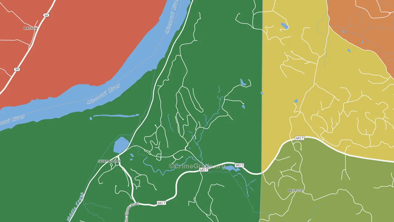 63073, MO Map of Drug-Related Crime Rates