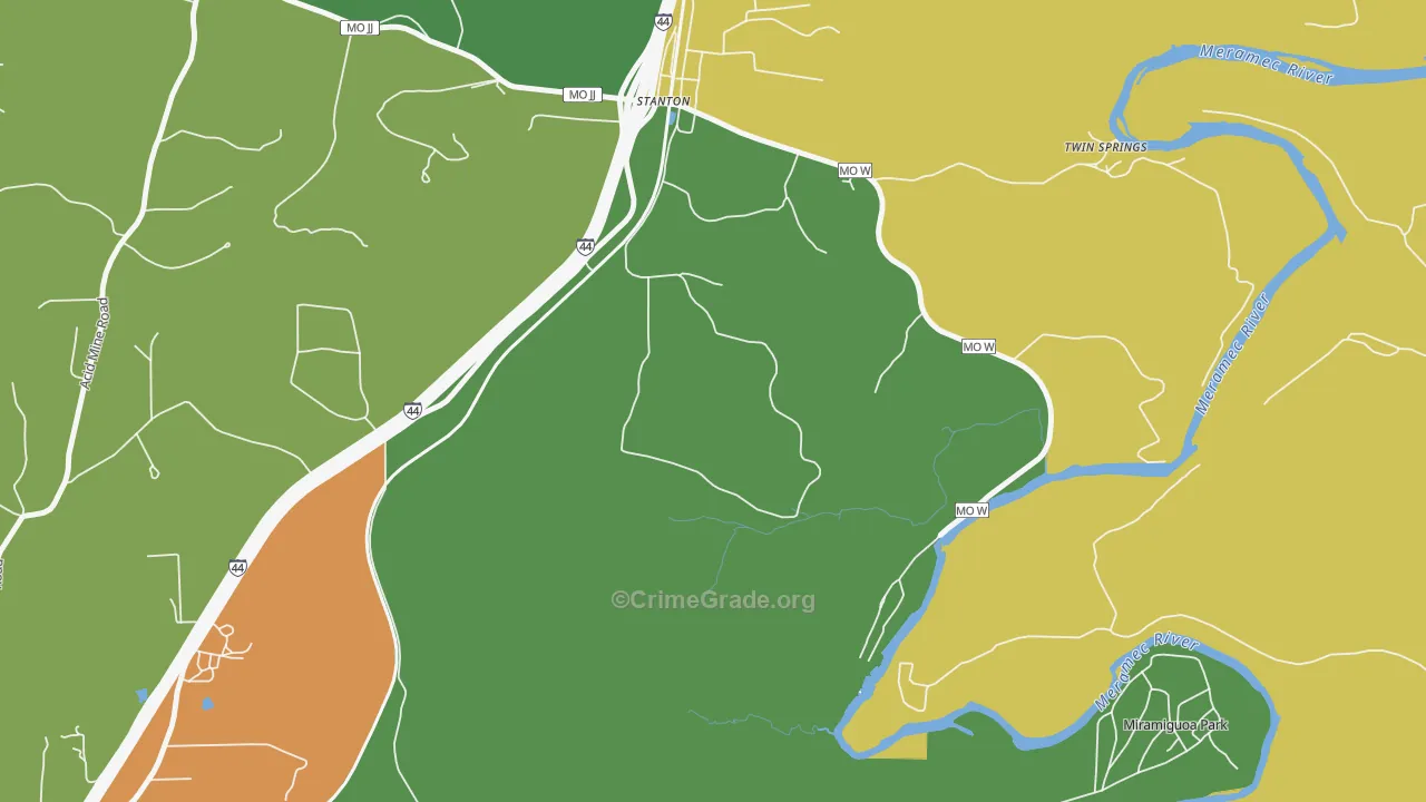 63079, MO Map of Drug-Related Crime Rates