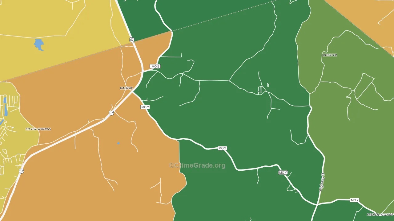 63087, MO Map of Drug-Related Crime Rates