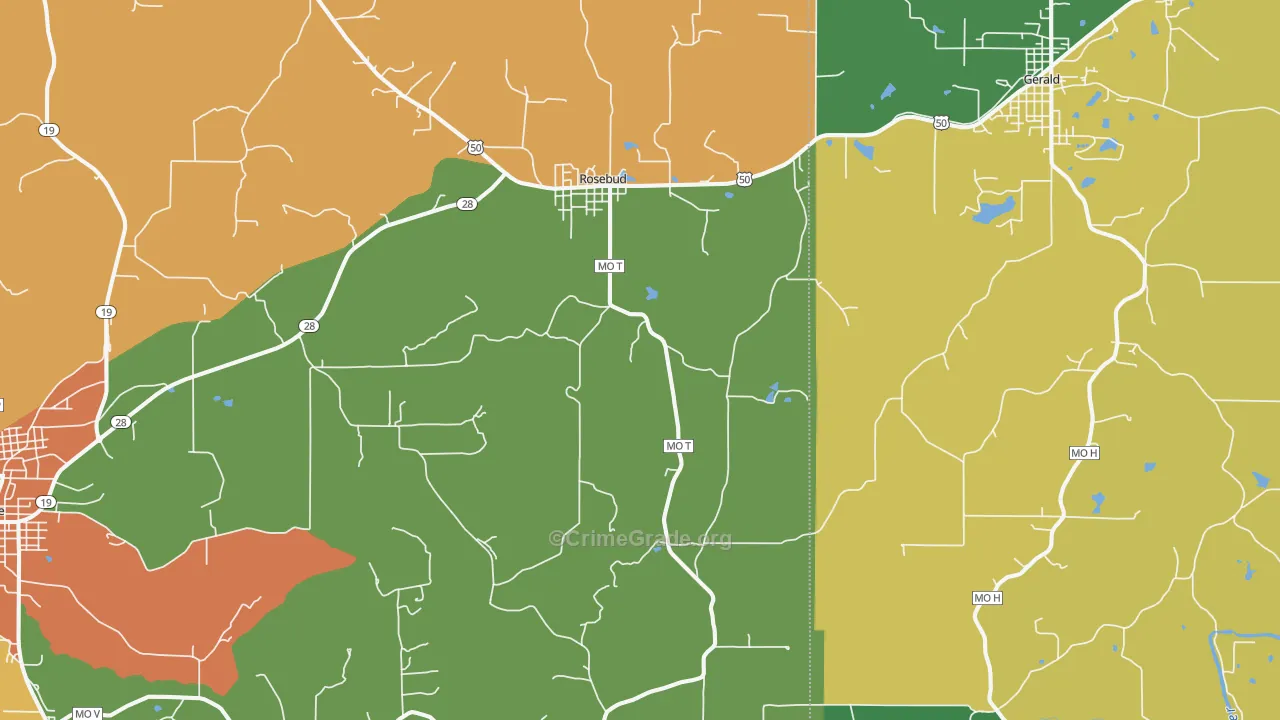 63091, MO Map of Drug-Related Crime Rates
