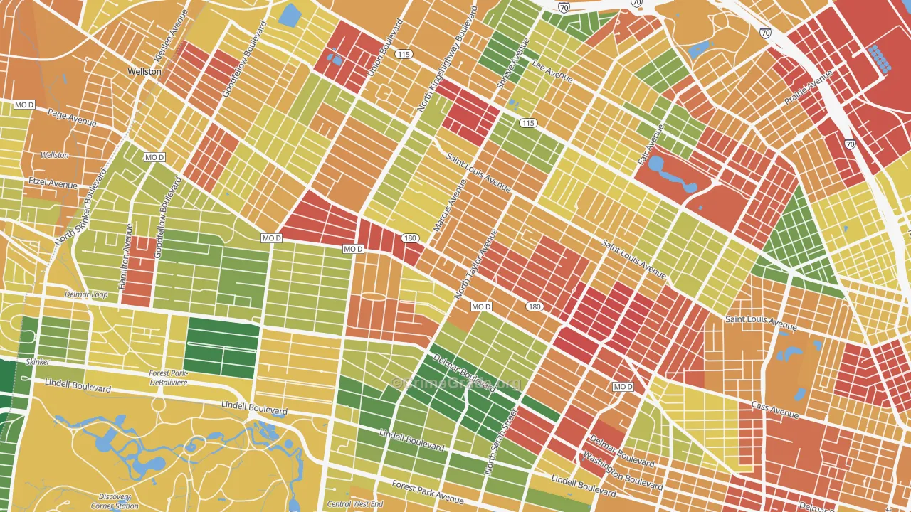 63113, MO Map of Drug-Related Crime Rates