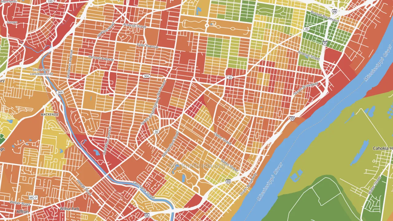 63116, MO Map of Drug-Related Crime Rates