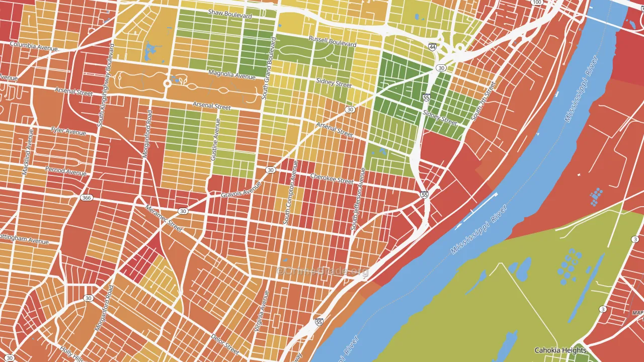 63118, MO Map of Drug-Related Crime Rates