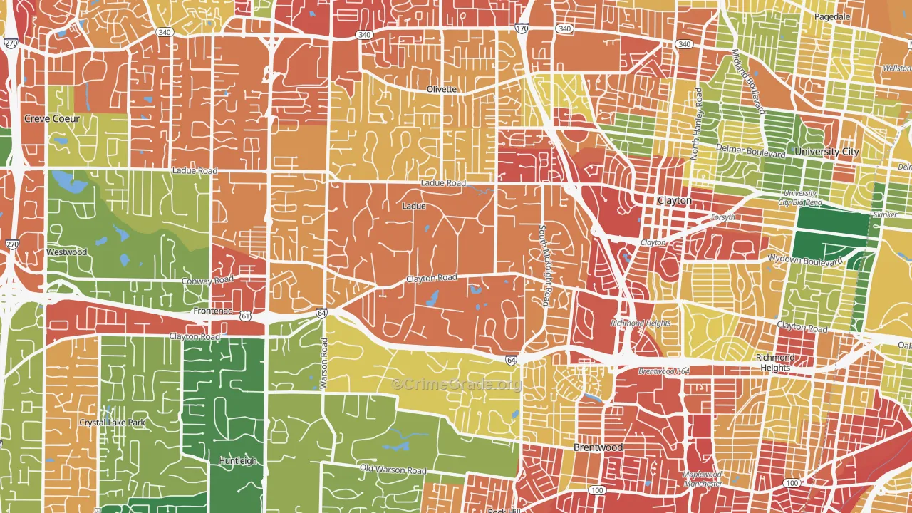 63124, MO Map of Drug-Related Crime Rates