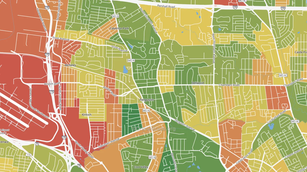 63135, MO Map of Drug-Related Crime Rates