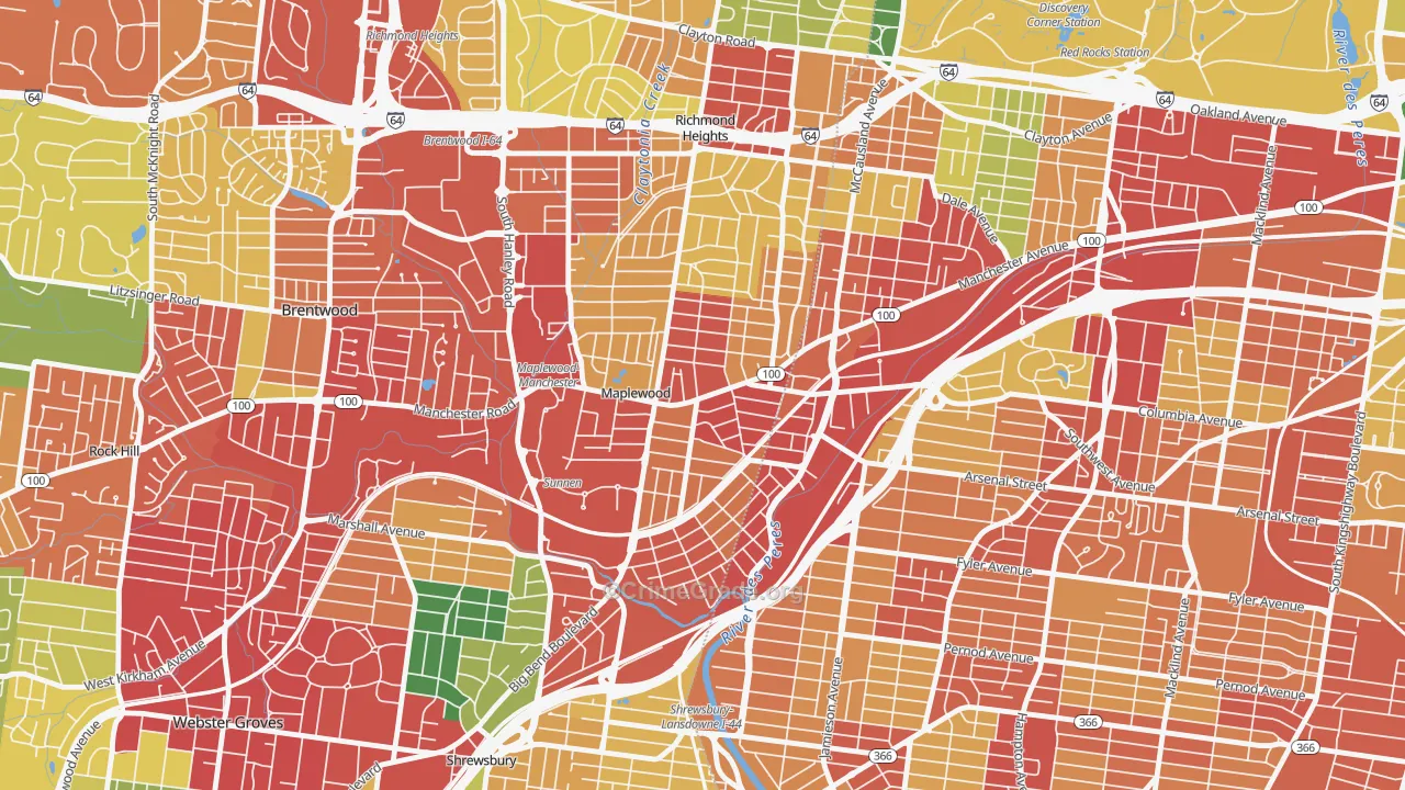 63143, MO Map of Drug-Related Crime Rates