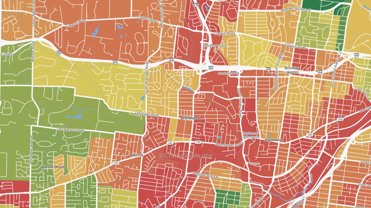 63144, MO Map of Drug-Related Crime Rates
