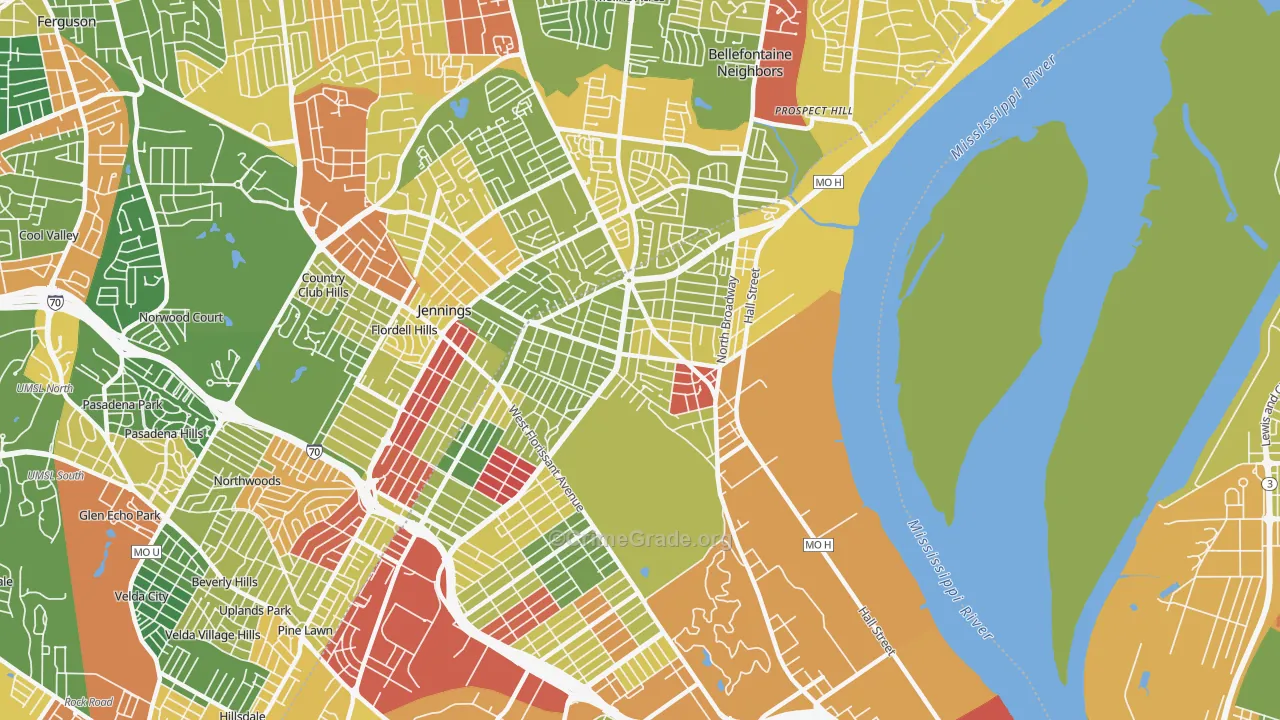 63147, MO Map of Drug-Related Crime Rates