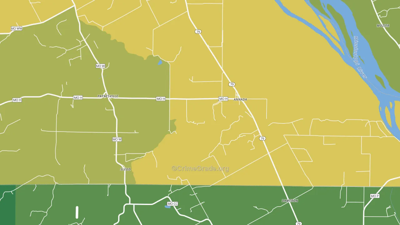 63330, MO Map of Drug-Related Crime Rates