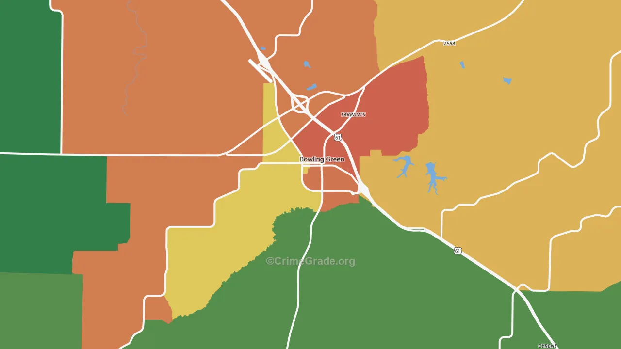 63334, MO Map of Drug-Related Crime Rates