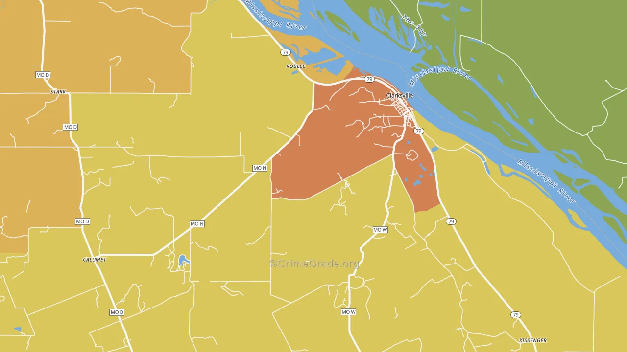 63336, MO Map of Drug-Related Crime Rates