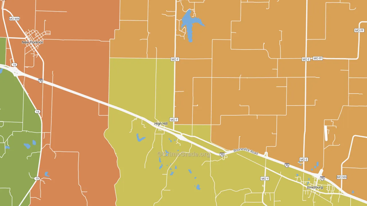 63350, MO Map of Drug-Related Crime Rates