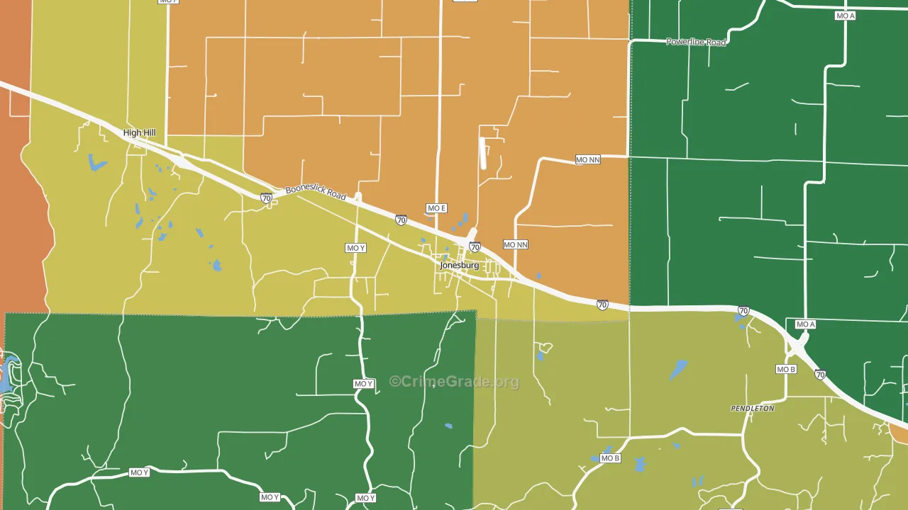 63351, MO Map of Drug-Related Crime Rates