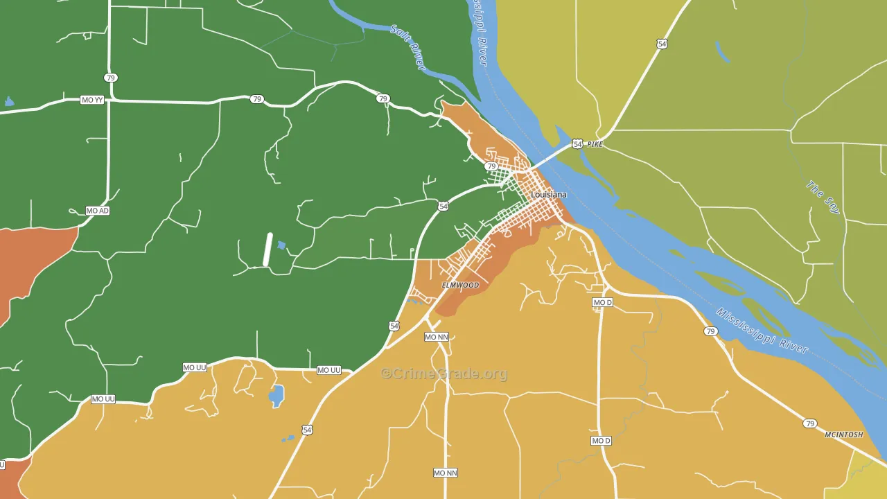 63353, MO Map of Drug-Related Crime Rates