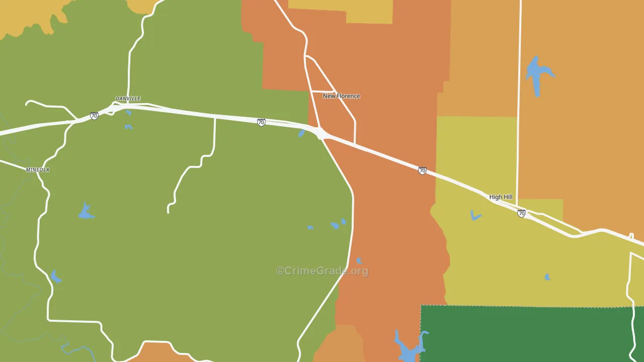 63363, MO Map of Drug-Related Crime Rates