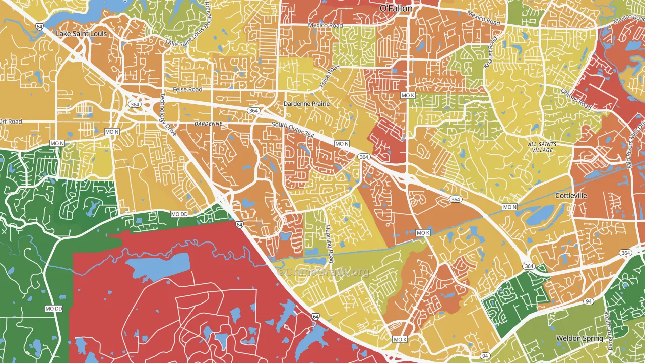 63368, MO Map of Drug-Related Crime Rates