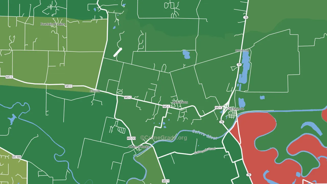 63369, MO Map of Drug-Related Crime Rates