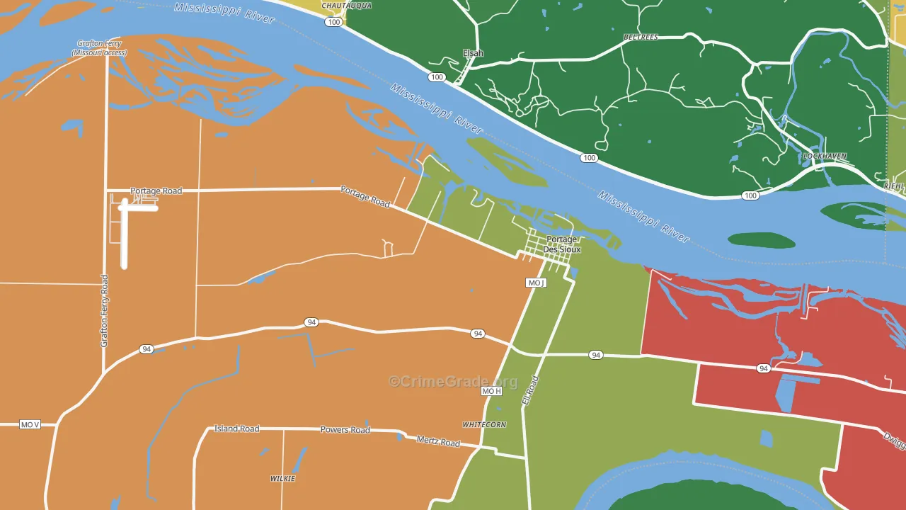 63373, MO Map of Drug-Related Crime Rates