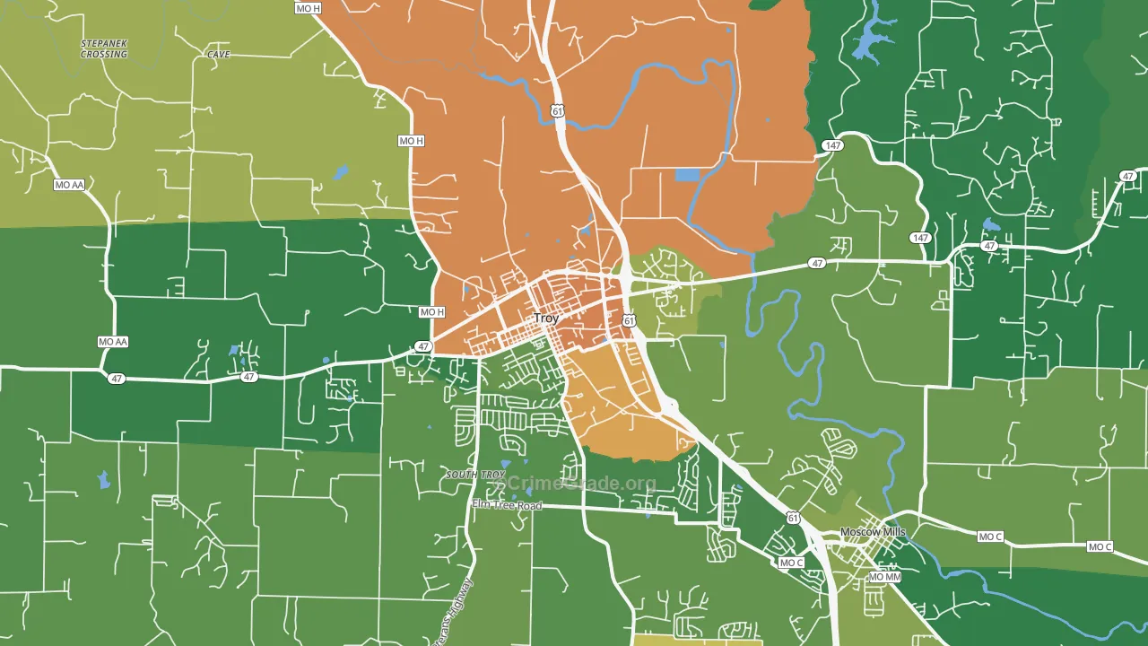 63379, MO Map of Drug-Related Crime Rates