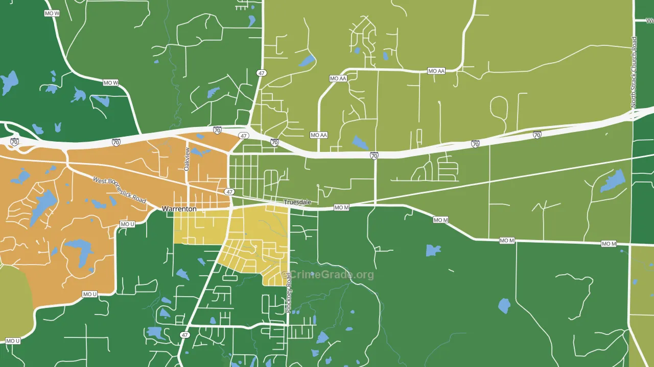 63380, MO Map of Drug-Related Crime Rates