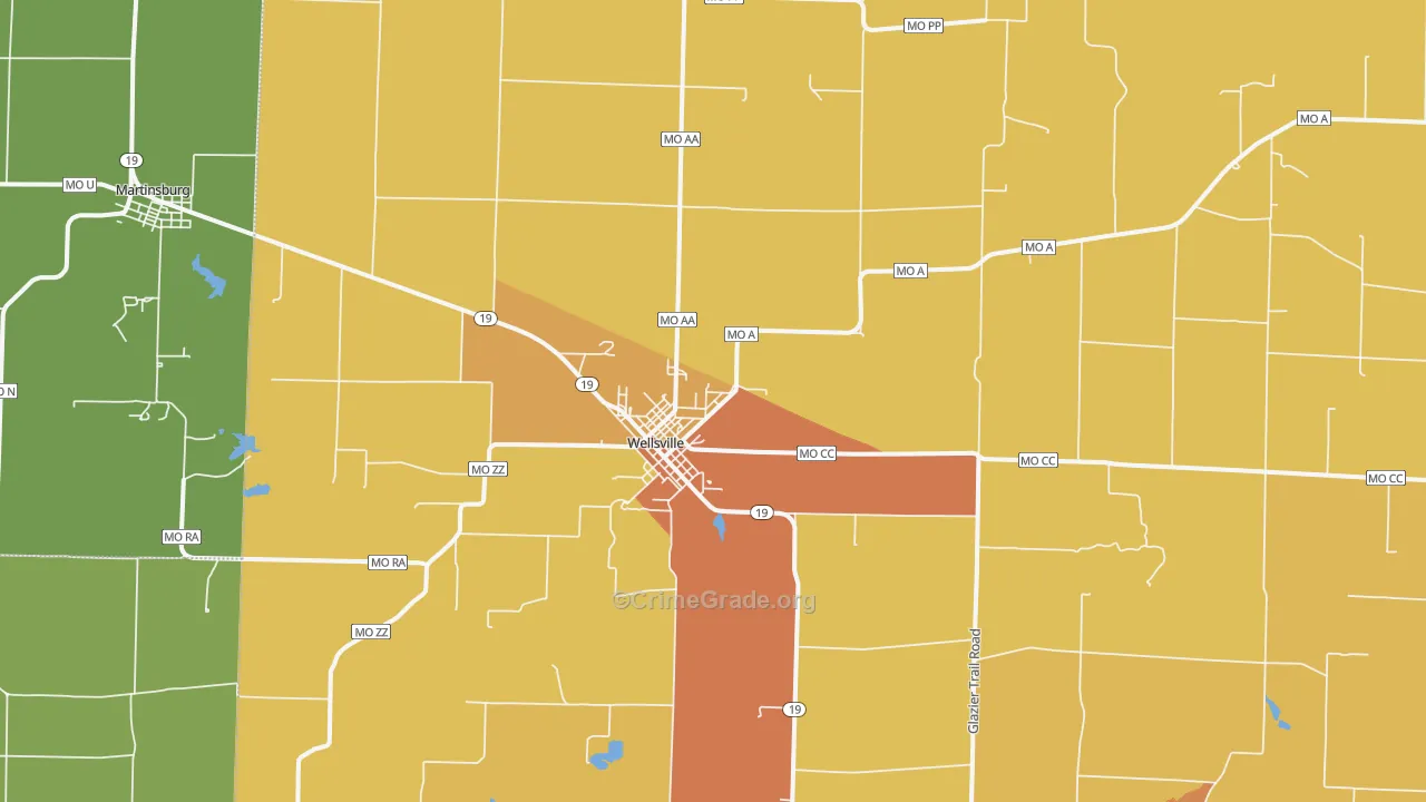 63384, MO Map of Drug-Related Crime Rates