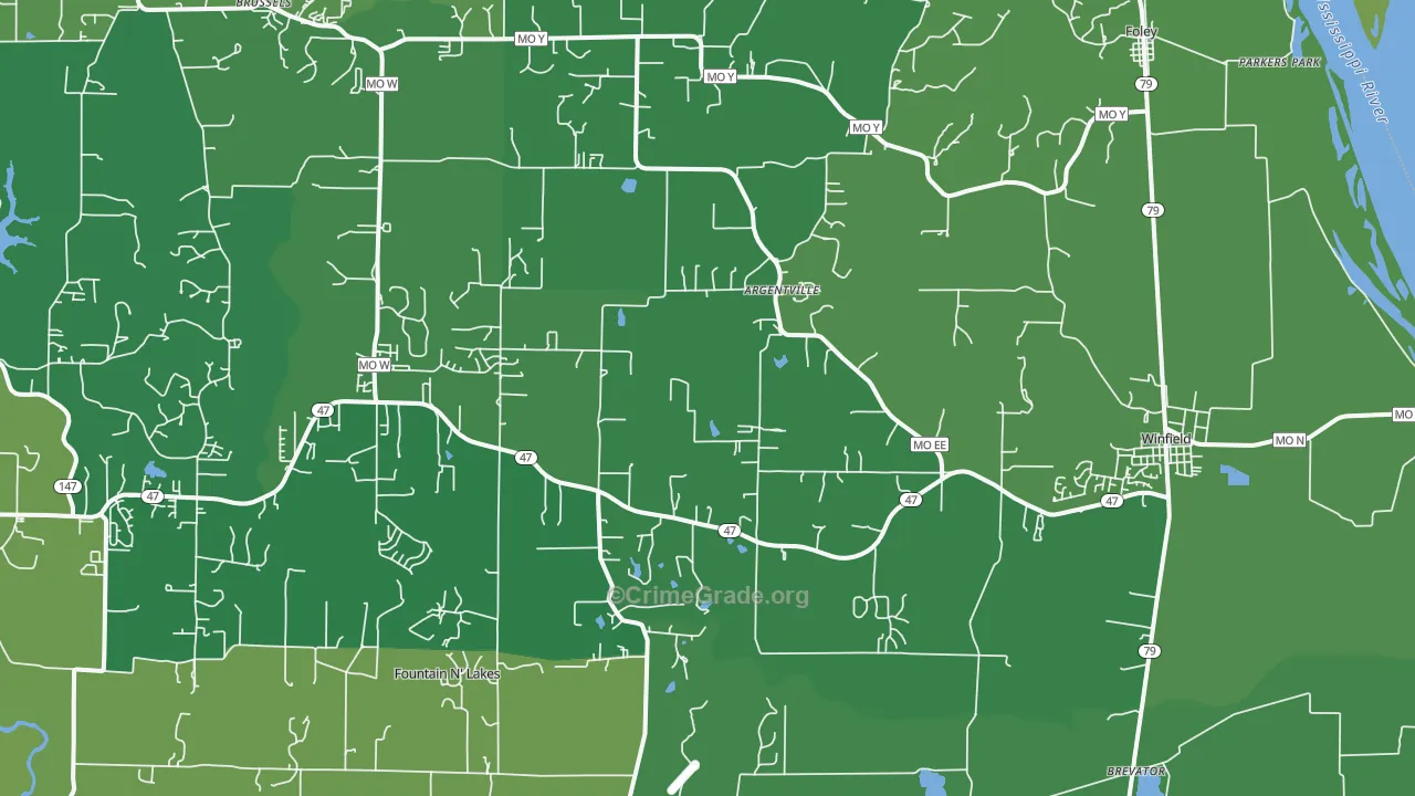 63389, MO Map of Drug-Related Crime Rates
