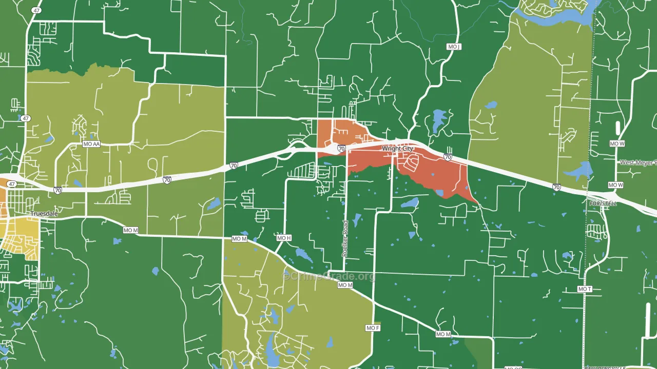 63390, MO Map of Drug-Related Crime Rates