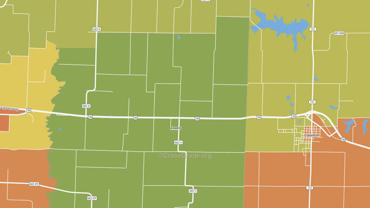 63431, MO Map of Drug-Related Crime Rates
