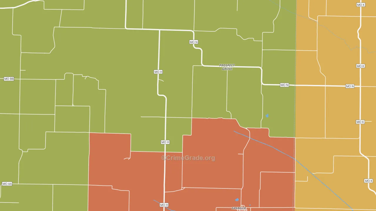 63432, MO Map of Drug-Related Crime Rates