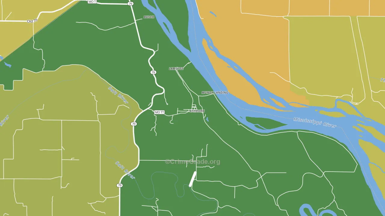 63433, MO Map of Drug-Related Crime Rates