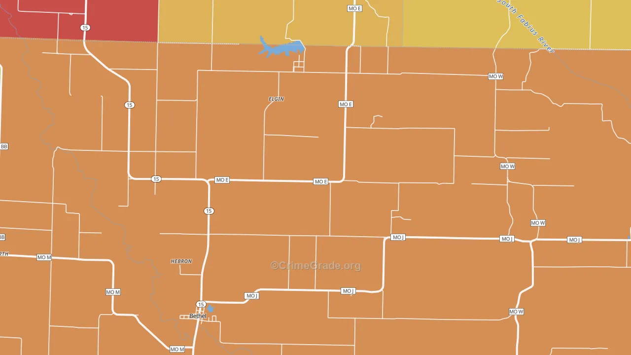 63434, MO Map of Drug-Related Crime Rates