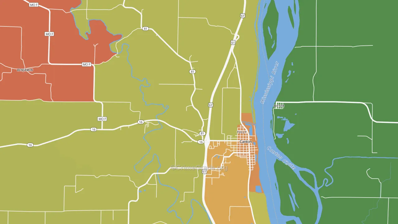 63435, MO Map of Drug-Related Crime Rates
