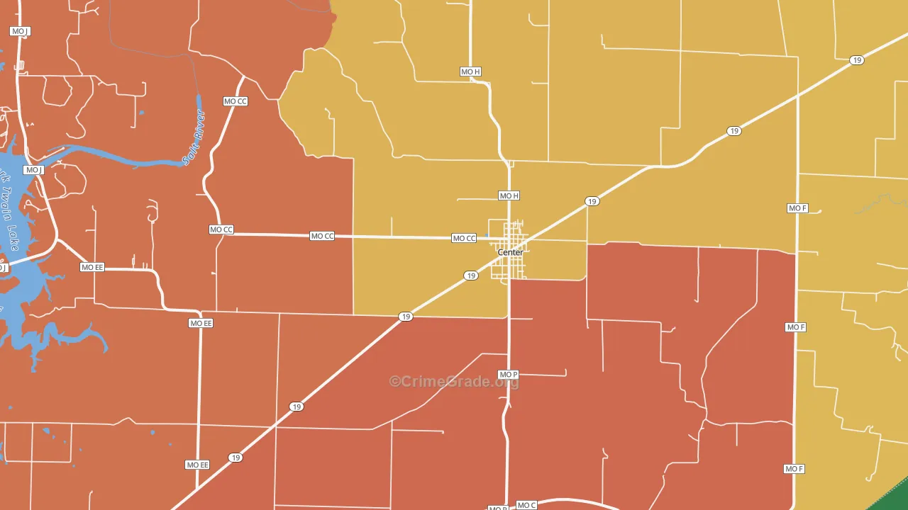 63436, MO Map of Drug-Related Crime Rates