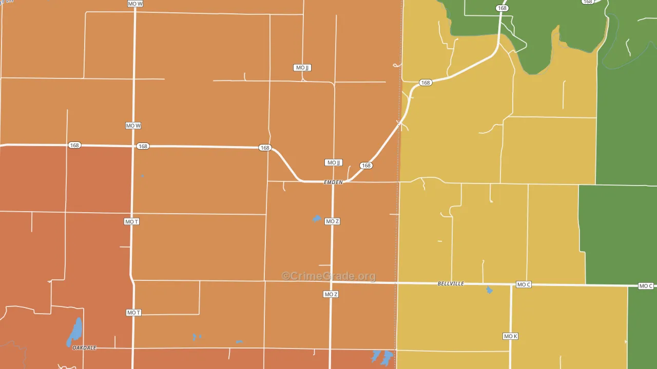 63439, MO Map of Drug-Related Crime Rates