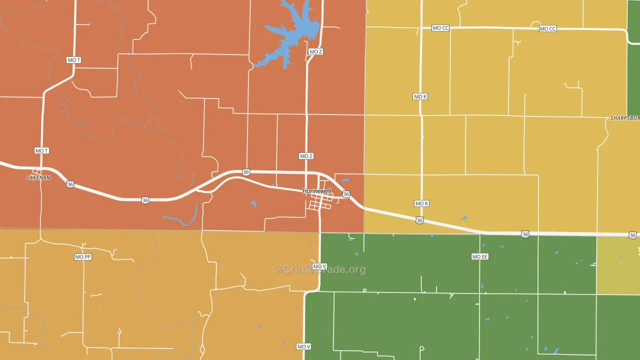 63443, MO Map of Drug-Related Crime Rates