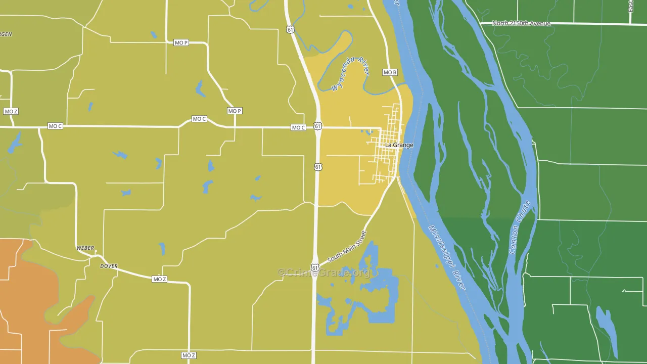 63448, MO Map of Drug-Related Crime Rates