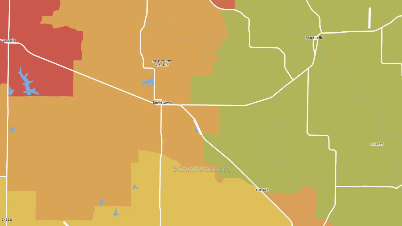 63452, MO Map of Drug-Related Crime Rates