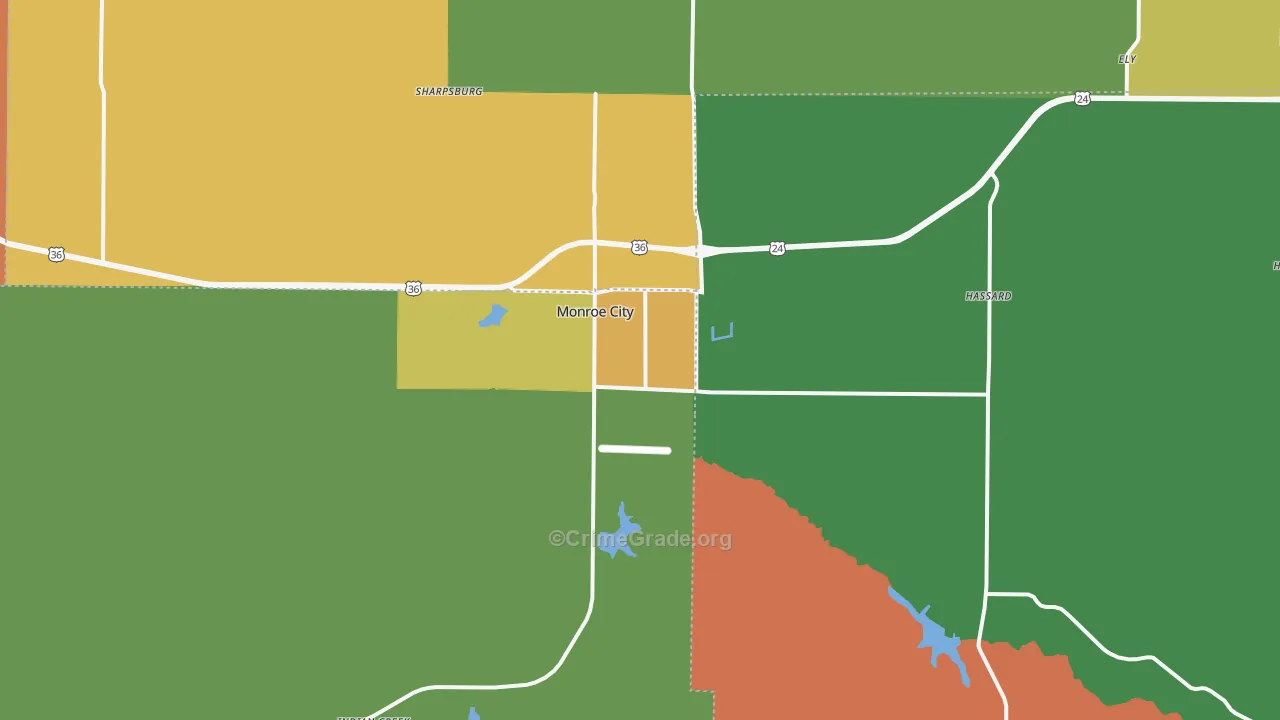 63456, MO Map of Drug-Related Crime Rates
