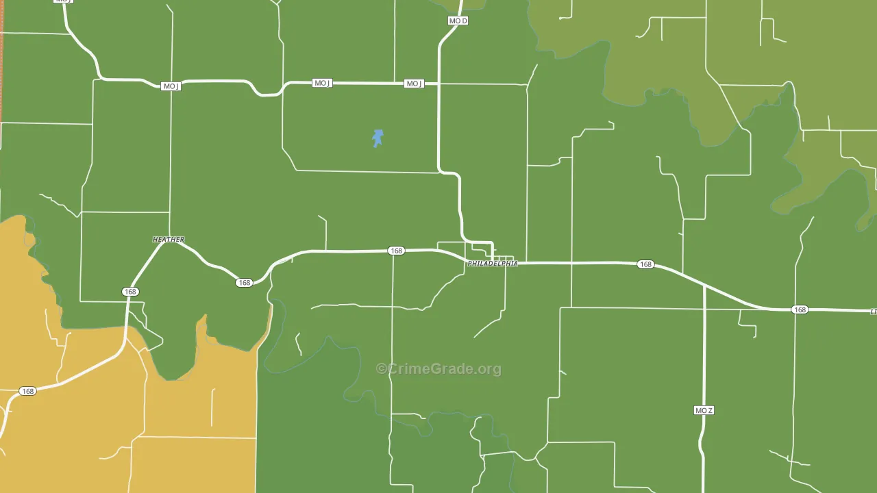 63463, MO Map of Drug-Related Crime Rates