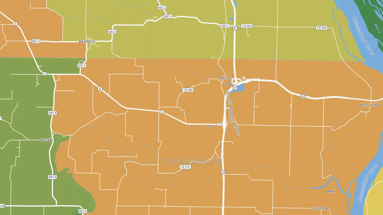 63471, MO Map of Drug-Related Crime Rates