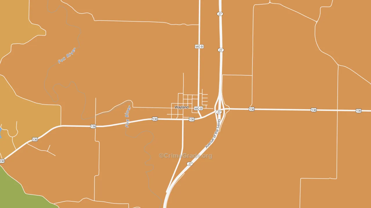 63472, MO Map of Drug-Related Crime Rates