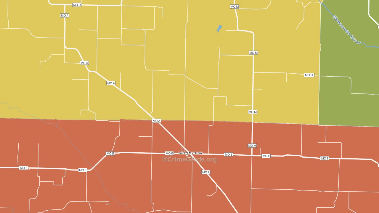 63473, MO Map of Drug-Related Crime Rates