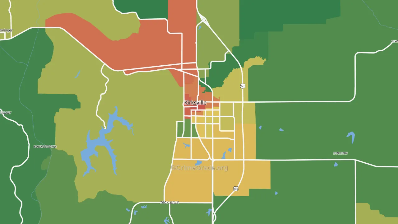 63501, MO Map of Drug-Related Crime Rates