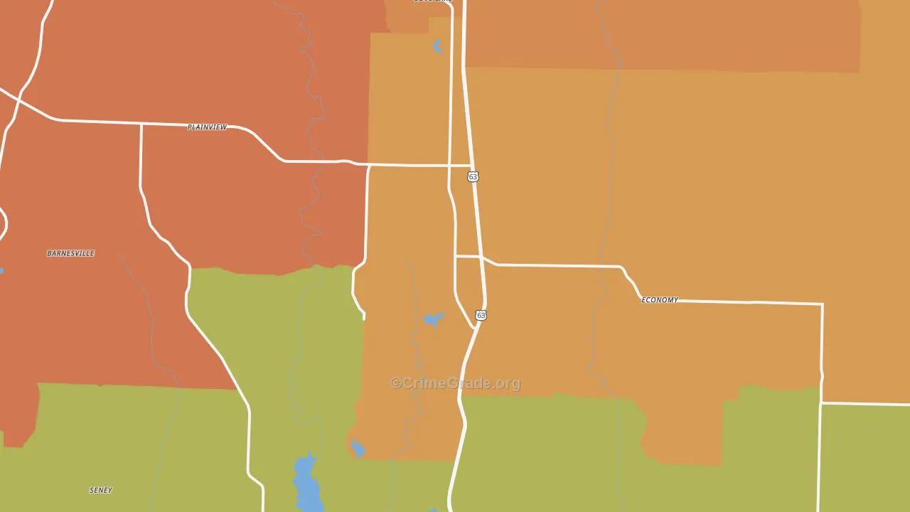 63530, MO Map of Drug-Related Crime Rates