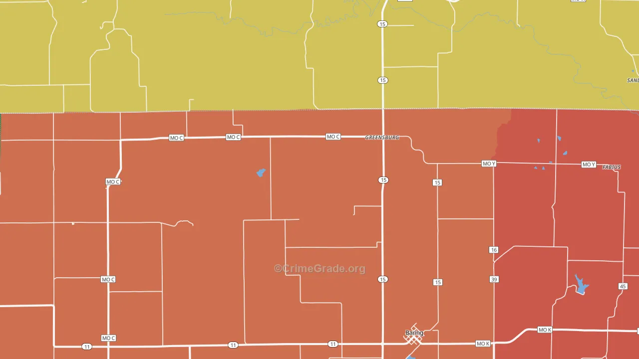 63531, MO Map of Drug-Related Crime Rates
