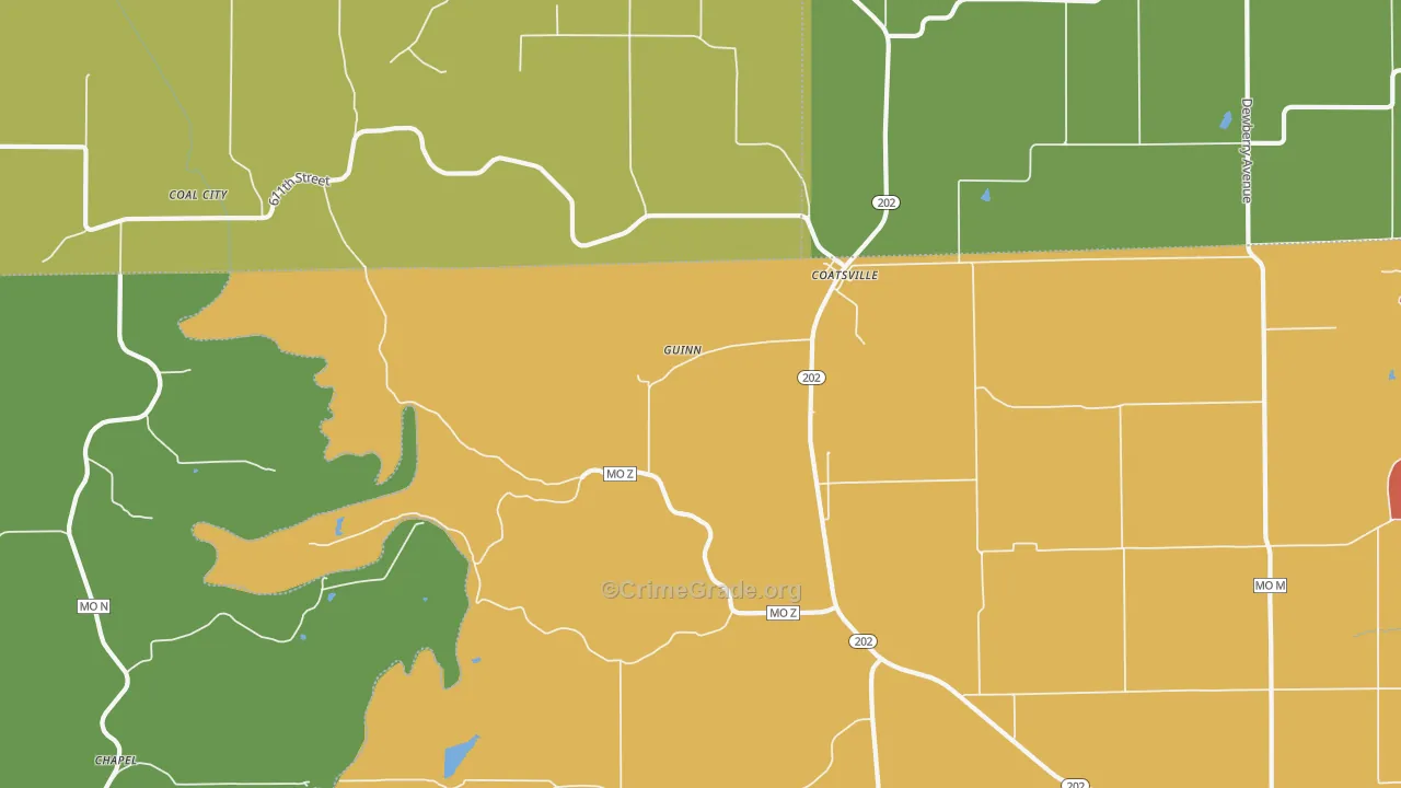 63535, MO Map of Drug-Related Crime Rates