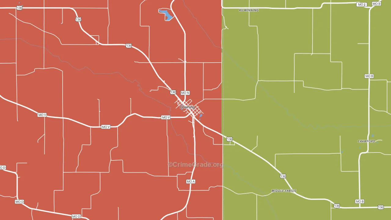 63536, MO Map of Drug-Related Crime Rates
