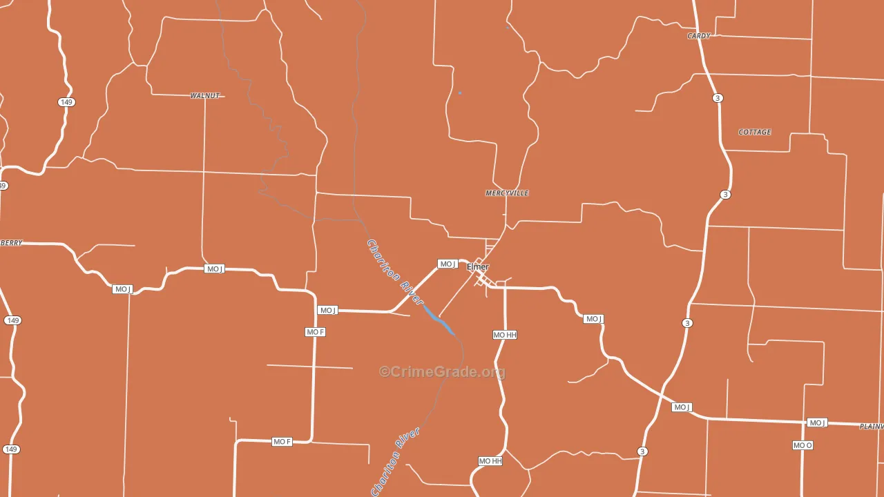 63538, MO Map of Drug-Related Crime Rates