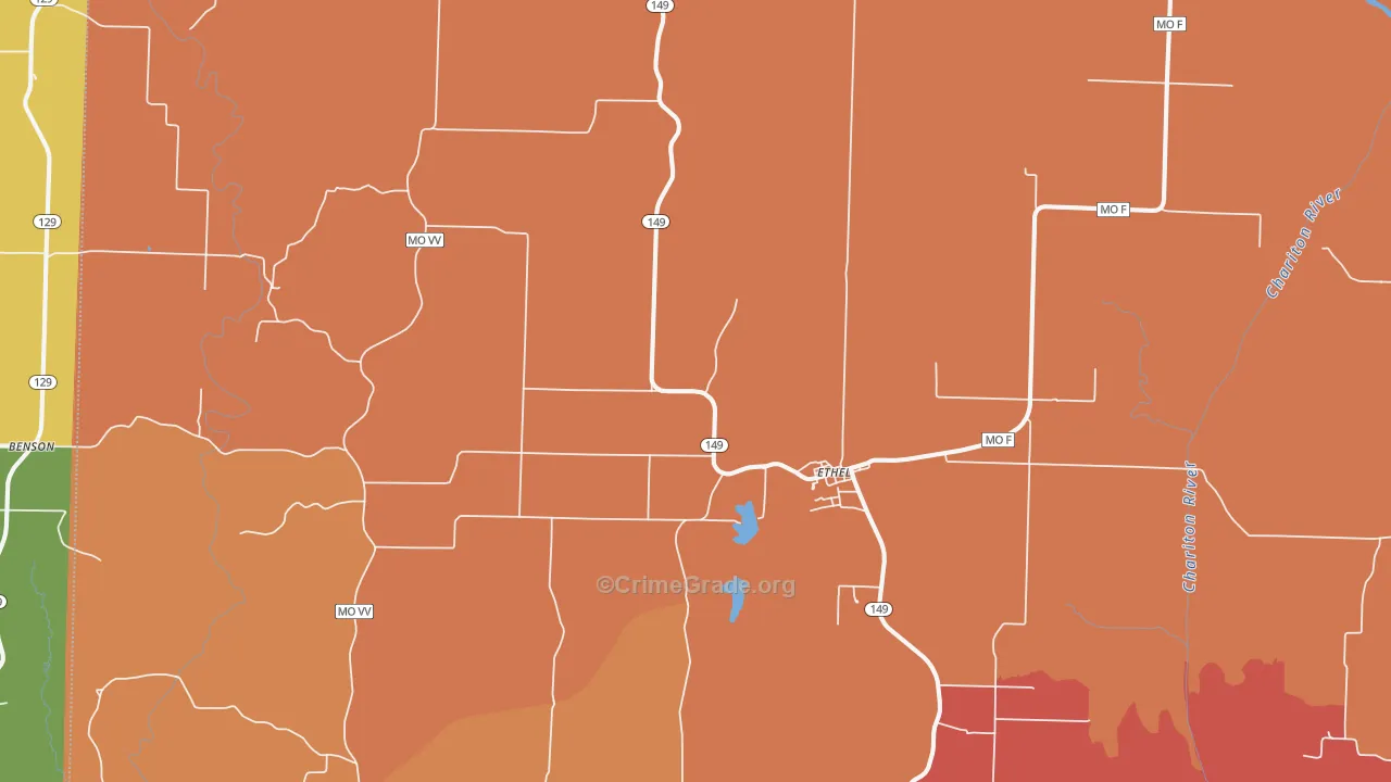 63539, MO Map of Drug-Related Crime Rates