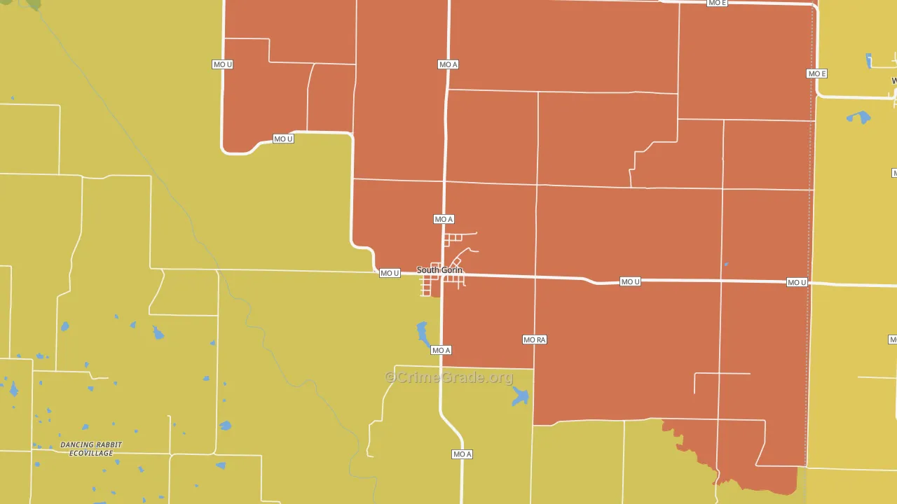 63543, MO Map of Drug-Related Crime Rates
